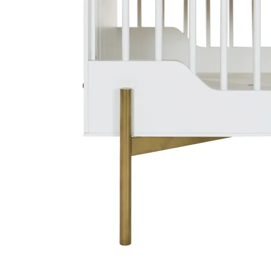 Kidsmill Boutique Babybett Weiß / Brass 60 x 120 cm