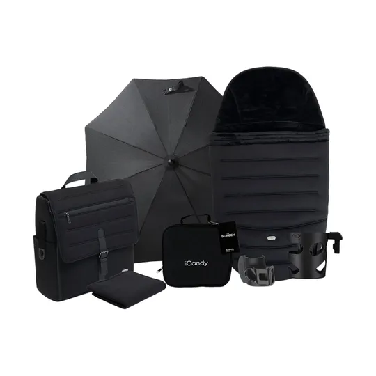ICandy Peach 8 Kinderwagen 3-in-1 - Complete Travel Bundel - Black