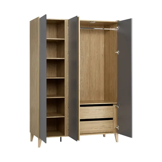 Vox Muve Schrank 3-Türig Oak - Graphite