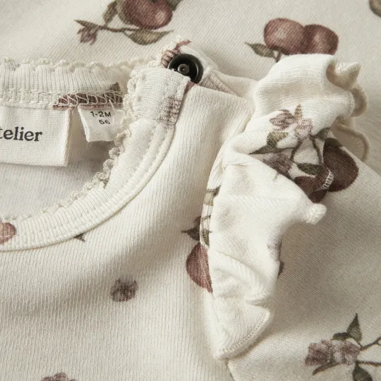 Lil Atelier Apple Babybody - Turtledove - Gr. 74