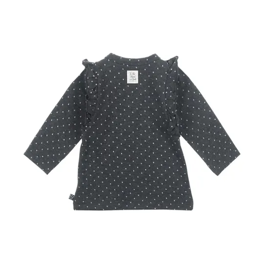 Feetje Dots T-Shirt, Anthrazite meliert, Gr. 56