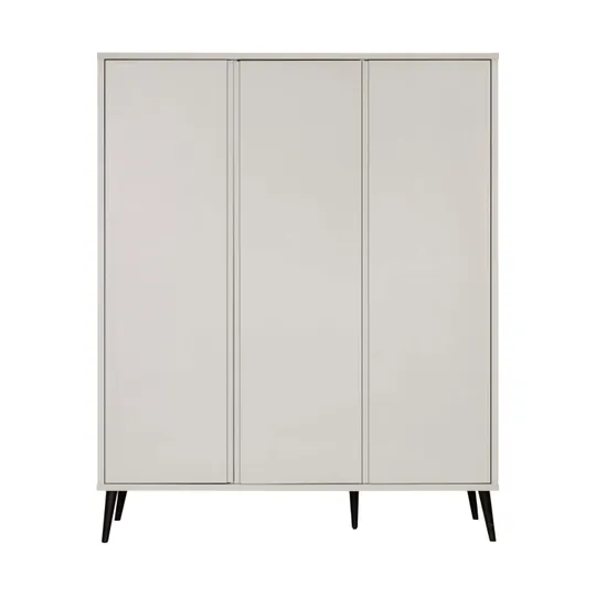 Europe Baby Sterre Kleiderschrank 3-Türig - Oatmeal / Schwarz