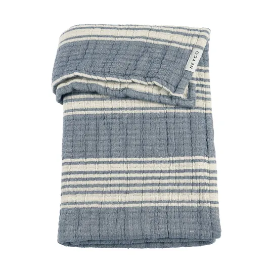Meyco Babydecke - Hydrophile Jacquard Stripe - Indigo - 75x100 cm