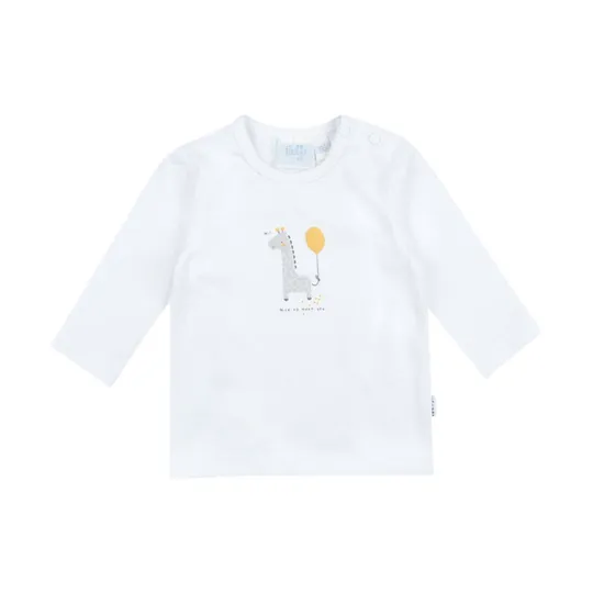 Feetje Giraffe T-Shirt Langarm Weiß Gr. 62