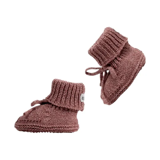 Lodger Hausschuhe - Gestrickt Mit Zopfmuster - 0-6 Monate - Rebel