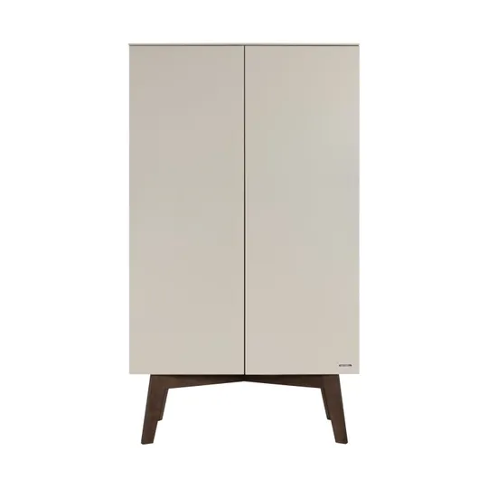 Kidsmill Sixties Babyzimmer Oatmeal / Walnuß | Kommode + Schrank 2-Türig