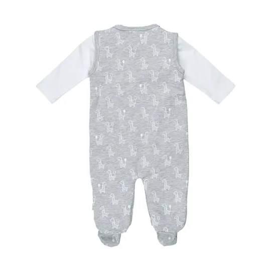 Feetje Strampelanzug Giraffe 2-Teilig Grey Melange Gr. 62