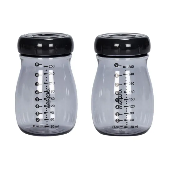 We-Too Aufbewahrungsbehälter- 260 ml - 2 Stück - Black
