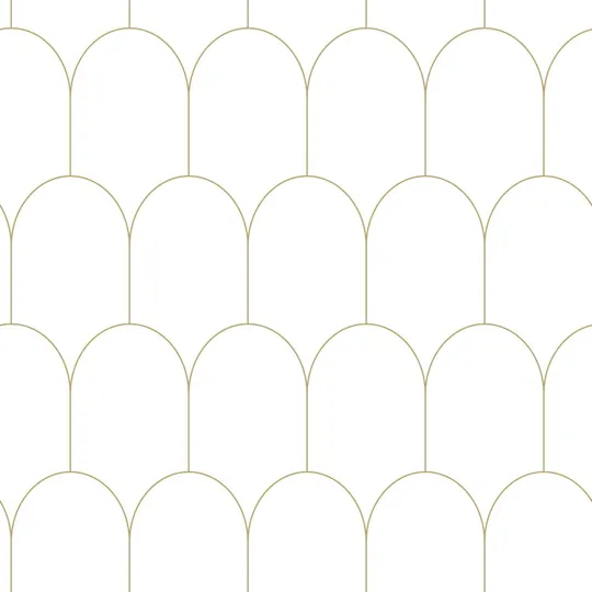 Estahome Art Deco Motivtapete V - 0,53 x 10,05 m -  Weiß / Gold
