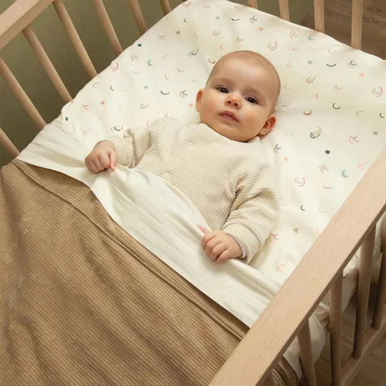 Witlof For Kids Velvet Rib Tuck-Inn Bettdecke - Soft Sand