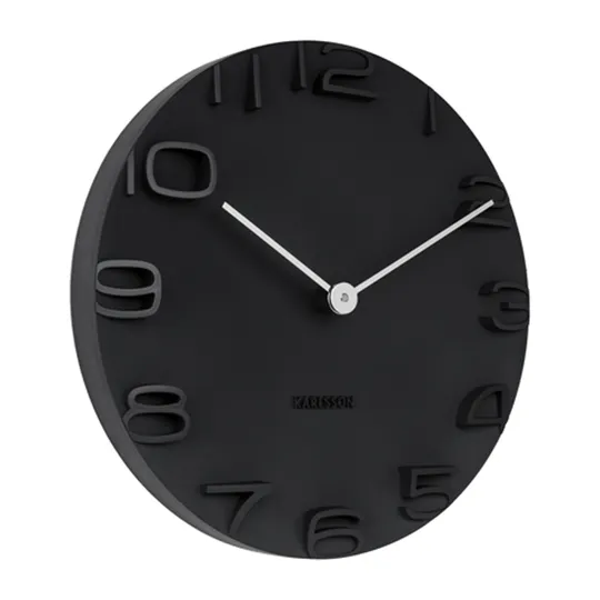 Karlsson On The Edge Wanduhr - 42 cm - Schwarz
