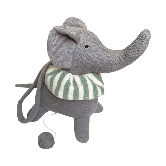 Nuuroo Elisa Elephant Spieluhr Grey / Green