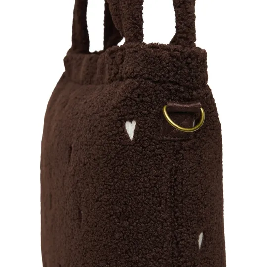 Studio Noos Teddy Hearts Wickeltasche - Chocolate