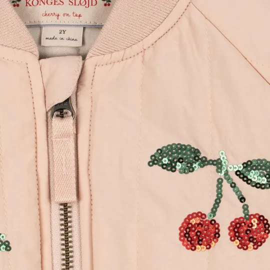 Konges Sløjd Juno Pailletten-Bomberjacke – 9 Monate – Cameo Rose