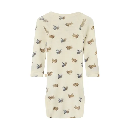 Lil' Atelier Detail Babybody - Gr. 68 - Turtledove Melange