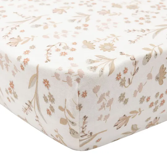 Jollein Bloomy Spannbettlaken - 40/50 x 80/90 cm - Jersey