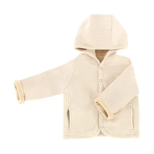 DAY Kapuzenjacke – Gestreift – Cappuccino - Gr. 50/56
