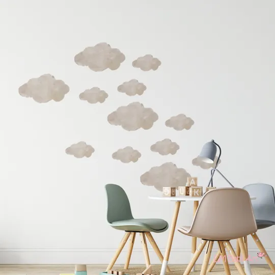 LM Muursticker grote wolken