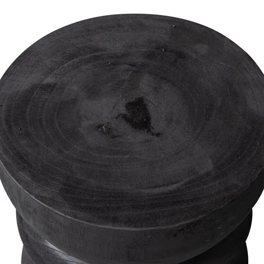 Woood Bikkel Hocker – Holz – Schwarz