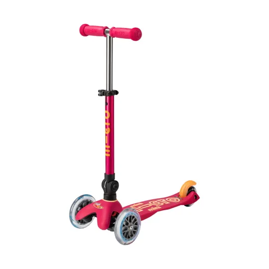 Micro Step Mini Deluxe Klappbarer Roller Rubinrosa