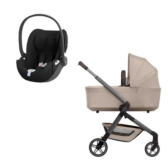 Joolz Hub 2 Kinderwagen 2-in-1 - Sandy Taupe & Cybex Cloud T Plus Autositz