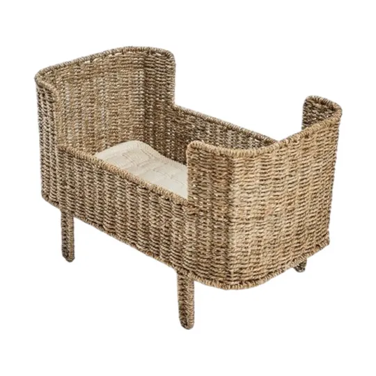 Smallstuff Puppenbett - Rosaline - Natural Seagrass