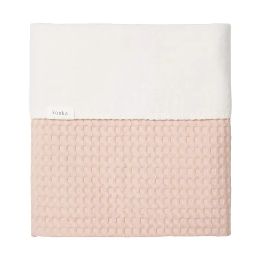 Koeka Amsterdam Wafel Bettdecke - Cotton Fleece - Rosa Salt