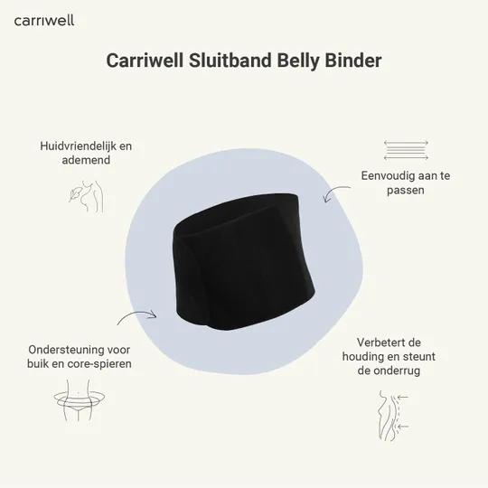 Carriwell Belly Binder Bauchband Schwarz Gr. L/XL