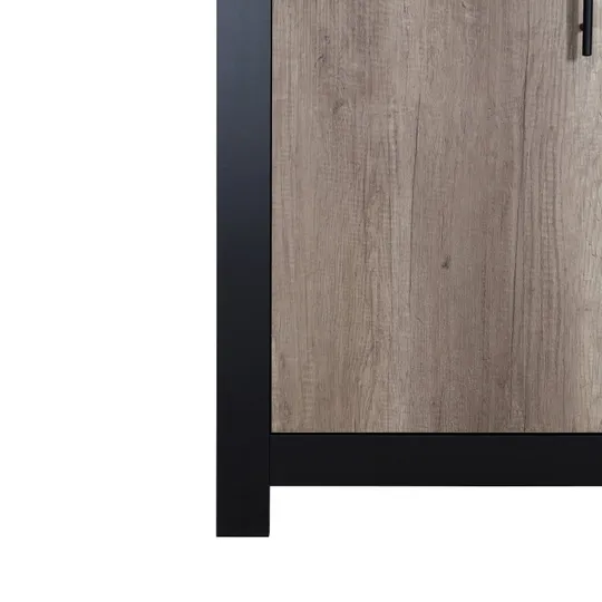Vicenza/Vittoria III Kleiderschrank 2D Zwart/Oldwood