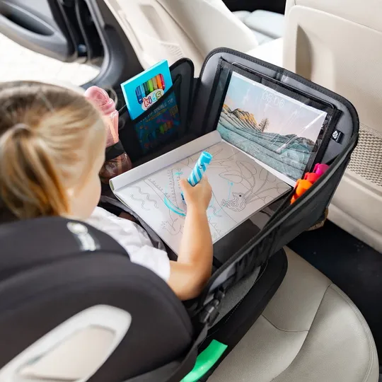 Yrda Travel Tray Reisetisch für Kinder - Faltbar - Schwarz