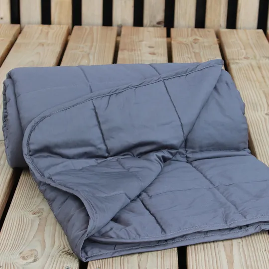Polydaun Gewichtsdecke – Anthrazit – 140 × 200 cm