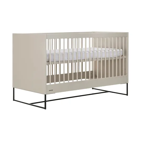 Kidsmill Intense II Babybett Matt Oatmeal - Schwarz - 70 x 140 cm