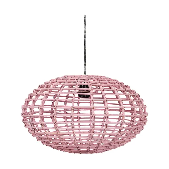 PUMPKIN hanglamp rotan pink D45cm H27cm 46000180