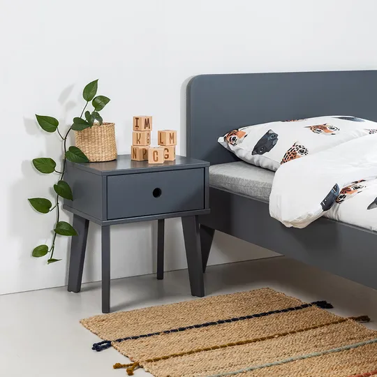 BLN Kids Sacha Nachttisch Grau