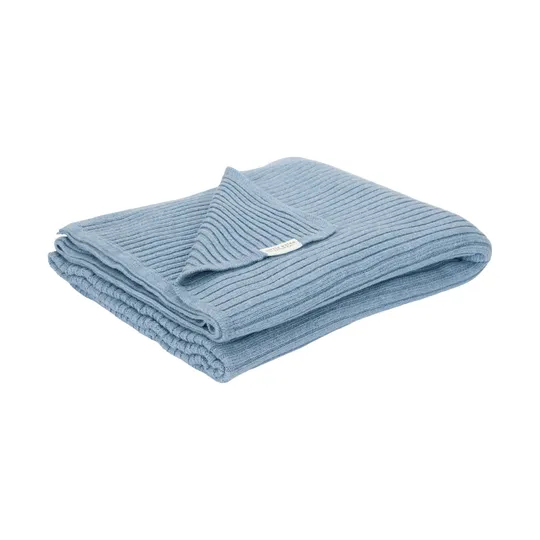 Little Dutch Bettdecke Gestrickt - Pure Denim Blue - 110x140 cm