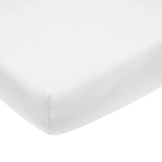 Puck Molton Spannbettlaken - White - 40 x 80 / 90 cm