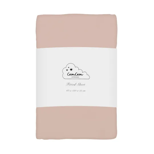 Cam Cam Copenhagen Spannbettlaken - 60x120x15 cm - GOTS - Dusty Rose