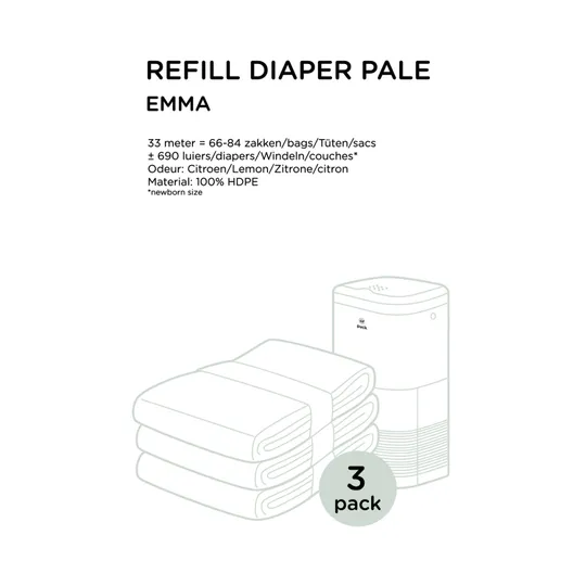 Puck Windeleimer Emma Nachfüllbeutel 3-Pack