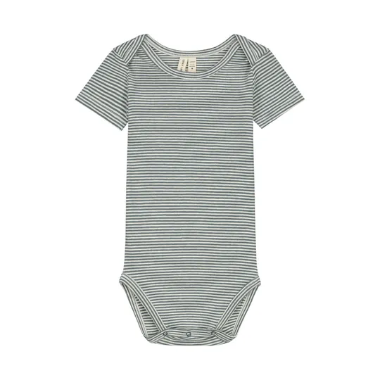 Gray Label - Strampler - Blue Grey / Cream - 6-9 Monate