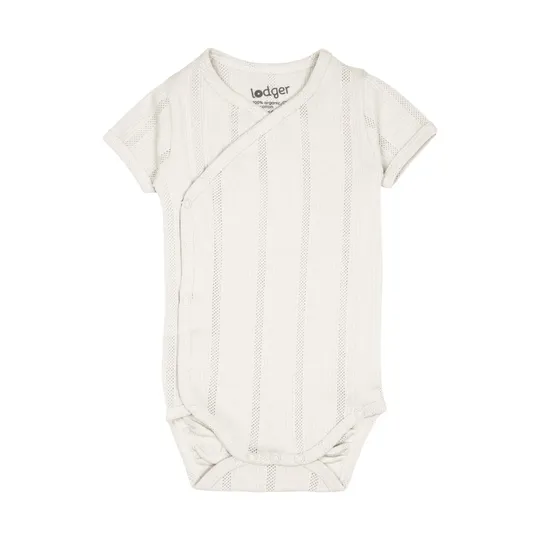 Lodger Babybody Kurzarm - Pointelle - Größe 56 - Cream