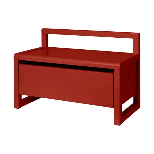 Ferm Living Little Architect Aufbewahrungsbank - 60 cm - Esche - Poppy Red