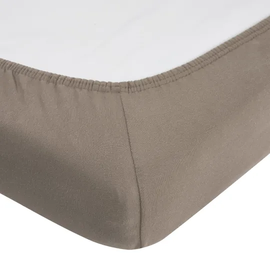 Meyco Baby Uni Spannbettlaken Wiege – 40 x 80/90 cm – Jersey – Dark Taupe