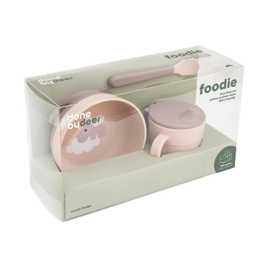 Done By Deer Foodie First Meal Set - Happy Clouds - 3-Teilig - Powder
