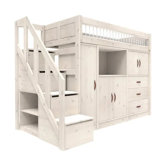LIFETIME Kidsrooms All-in-One-Hochbett – Premium Lattenrost