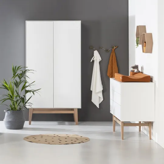 Kidsmill Noud Kleiderschrank 2-Türig Weiß