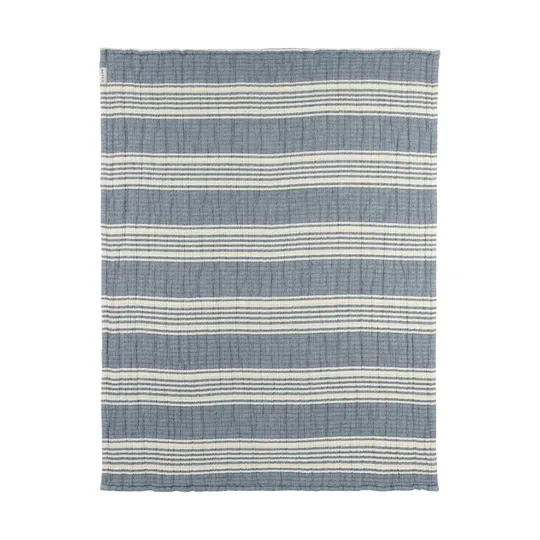 Meyco Babydecke - Hydrophile Jacquard Stripe - Indigo - 75x100 cm