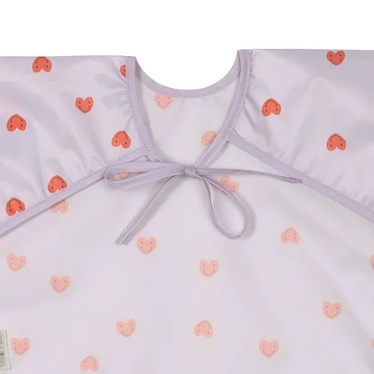 Lässig Lätzchen Langarm - Happy Rascals - Smile Heart Lavender - 2er Pack