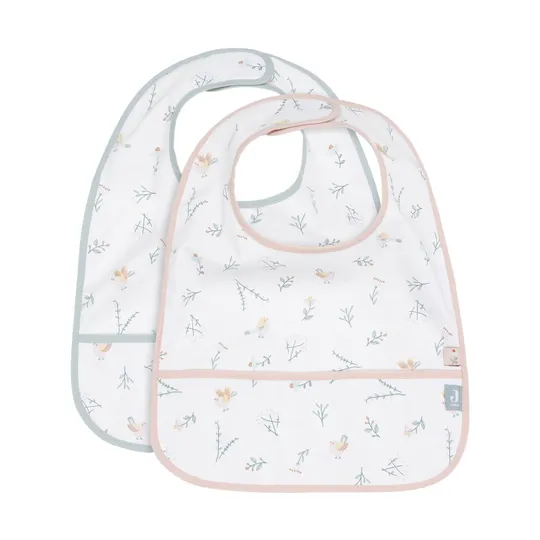 Jollein Lätzchen Lovely Birds Waterproof - 2 Pack