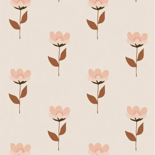 Bibelotte Retro Blumentapete Rosa
