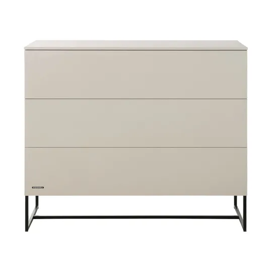 Kidsmill Intense II Kommode 3S Matt Oatmeal - Schwarz - Matt Oatmeal